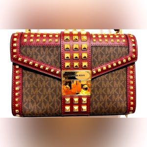 NWT Michael Kors Rose Medium Shoulder Bag in Merlot